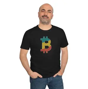 InDIAn CLOTHInG CO Men's Regular Fit Bitcoin Rasta Graphic Printed Premium Cotton Crypto T-Shirt (X-Large) Black