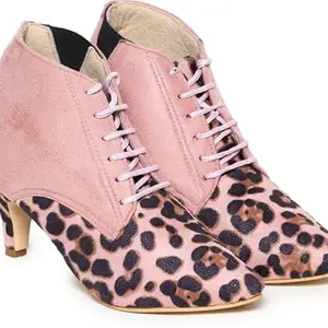 Picktoes PT-L42 Women's Pink Synthetic Leather Casual Heel Sandal