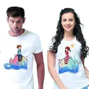 Comfortable Stylish & Perfect for Everyday Wear|style - 1533 Trendy Fashionable Couple Tshirts and for the size of - MEN - L/WOMEN - XL