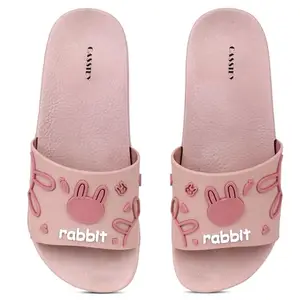 CASSIEY Daily Use Rabbit Design Slippers For Women/Home Slippers/All day wear- Pink