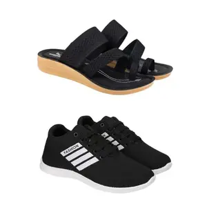 ZENWEAR Extra Soft Classic Casual wear with Flexibility Technology Sandal Combo for Women's/Girl's(6140+1708)(8) Multicolor