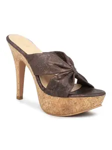 INC.5 Women Brown Printed Platform Heels