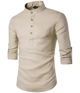 Upen Classy Satin Cotton Men's Kurta (UP-002-M) Off White
