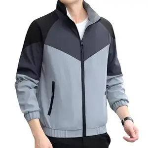 MIA FASHION Men's Water Resistant Standard Length Jacket For Winter Season | Lightweight Windcheater Nylon Jacket | Stylish Full Sleeves Stand Collar For Sports, Tracking