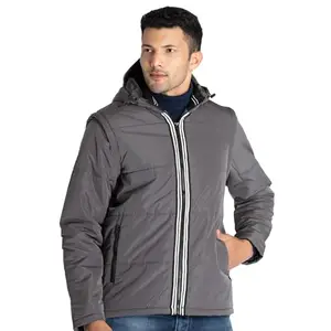Status Quo Mens Solid Jacket With Detachable Sleeves