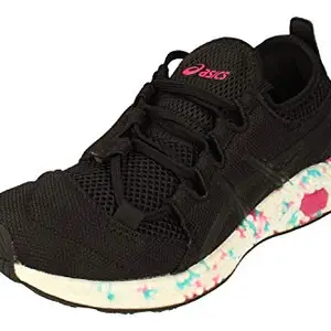 ASICS Women's Hypergel-Sai Black and Pink Glo Running Shoes-9 UK/India (43.5 EU)(11 US) (1022A013.001)