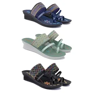 Women's Sandals | Lightweight | Stylish & Easy to Wear For Women's GR-SAN-(3-COMBO)-1953-1948-1952-6