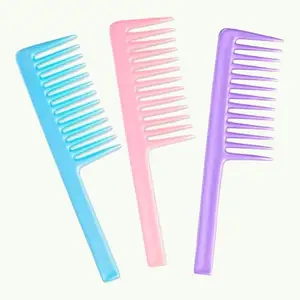Wet and Dry Hair Comb Set - Professional Wide Tooth Design for Easy Detangling