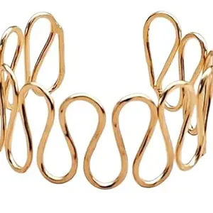 GD TRENDZ Elegant Brass Gold Plated Bracelet - Stylish Metallic Finish for Everyday Wear