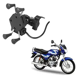 Auto Pearl -Waterproof Motorcycle Bikes Bicycle Handlebar Mount Holder Case(Upto 5.5 inches) for Cell Phone - Bajaj Platina 100 DTS-i