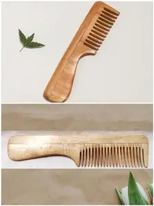 wooden comb for women wide tooth (Pack of 2)
