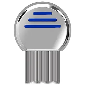 Glowhouse Lice Treatment Comb for Head Lice Nit Lice Egg Removal Stainless Steel Metal Easy to Use Reusable Comb for School Kids Women and Pet