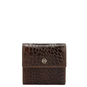 Da Milano Mini Leather Wallet for Women - Brown