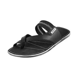 Metro Men Black Leather Sandals ( 16-9426-11-41-Black ) Size ( Euro41/Uk7 )