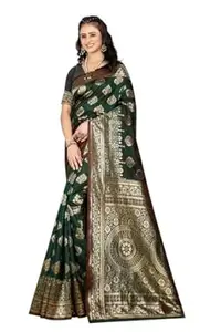 Shasmi Women's Banarasi Saree Pure Kanjivaram Silk Saree Soft new ladies 2026 Design Wear Pattu Sarees Latest Cotton Party Sari collections With Blouse Piece for Wedding sadi (SAM PARI S-3)