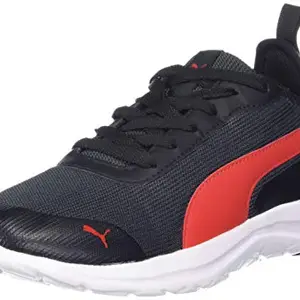 Puma Men's Manitoba V1 Black-High Risk Red Running Shoe-8 Kids UK (38026803)