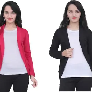 Comfy Women's Shrug ? Perfect for Office, Casual RG-Shrugs-PL-Rani+Black-XXL