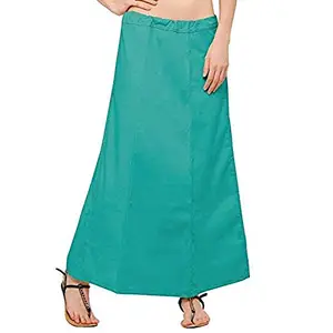 Rajnandini Creation Pure Cotton Readymade Inskirt Saree Petticoat for Women (Light Green)