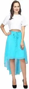 Casual Skirt for Women (000112B_L) Blue