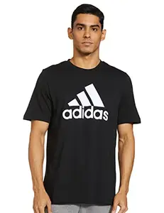 Adidas Men's Geometric Fitted T-Shirt (HZ8964_Black/White