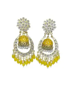 TIANA ACCESSORIEZ HUB - Meenakari Bali Earrings - Earrings for Women (Yellow)