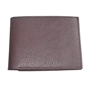 RSAP Men's Leather Wallet with Coin and Extra Photo Pocket (Brown)