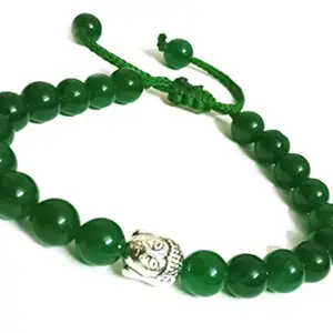 MADHAV CRYSTAL Natural Green Aventurine Crystal Buddha Bracelet For Unisex Chakra Balancing Healing Reiki Healing Mediation Yoga Crystal