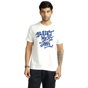 Royal Enfield Bullet Meri Jaan Graffiti T-Shirt (Size: XS)-TSA240022-WHITE