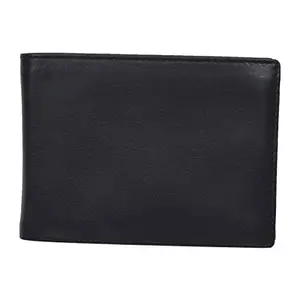 Leatherman Fashion LMN Genuine Leather Black Unisex Wallet with 6 Card Slots