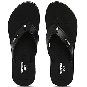 ORTHO JOY Women's Doctor Orthopedic MCR Slippers [Black]