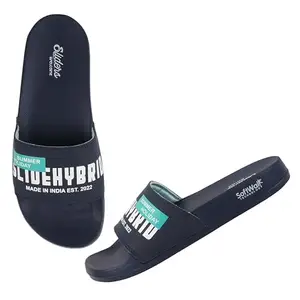 URJO HYBRID Men's Sliders/Slippers Lightweight Super Flexible Arch Support Durable Anti Skid & Stylish Dailywear Sliders/Slippers for Men by Welcome M HYBRID-NVY_9
