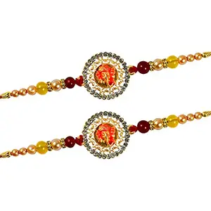 Partunay Set Of 2 Designer Rakhi Set For Brother Bhaiya Bhai Rakhi Gift For Brother