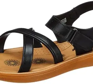 Flite PU Women's Sandals, BLACK,6UK,PUL115LBKBK0006