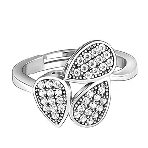 GIVA 925 Silver Anushka Sharma Silver Leafy Tale Ring, Adjustable | Gifts for Women and Girls | With Certificate of Authenticity and 925 Stamp | 6 Months Warranty*