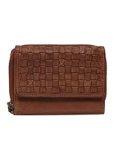 KOMPANERO Brown Genuine Leather Women's Wallet