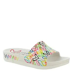 Skechers womens CALI CHARM - TRUST LOVE WHITE/MULTI Slipper - 7 UK (111327)