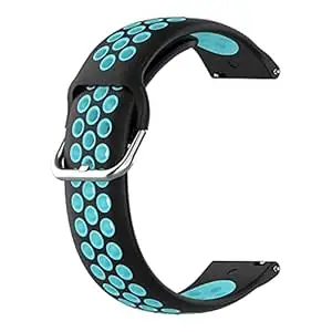 ACM Watch Strap Silicone Belt 20mm compatible with Lava Prowatch X Smartwatch Breatheable Dual Color Dot Band