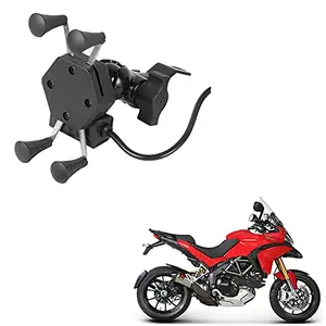 Auto Pearl -Waterproof Motorcycle Bikes Bicycle Handlebar Mount Holder Case(Upto 5.5 inches) for Cell Phone - Ducati Multistrada