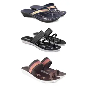 Women's Sandals | Lightweight Wear| Stylish & Easy to Wear For Women'SPCV-SAN-(3-COMBO)-1957-1946-1990-7