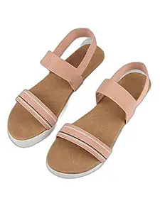 WalkTrendy WalkTrendy Womens Synthetic Pink Sandals - 7 UK (Wtwf262_Pink_40)