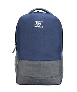 Jir Fashion Unisex Laptop Backpack, College Bag Blue and Grey, 45 x 30 x 15 cm (Blue)