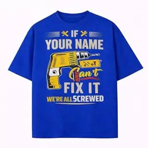 Crafted Signature Pure Cotton Graphic Print Round Neck Half Sleeves Regular Fit Unisex T-Shirt Featuring Viking Warrior Design “Never Underestimate The Power Your Name” _(05-TS-Funny)