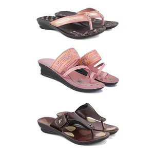 Women's Sandals | Lightweight Wear| Stylish & Easy to Wear For Women'S PCV-SAN-(3-COMBO)-1956-1950-1963-7