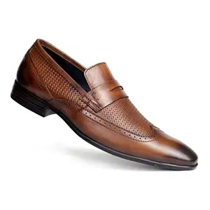 Pierre Cardin Men's Cognac Leather Formal Shoes, 11