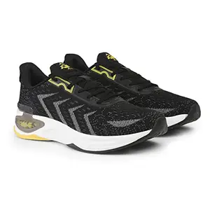 JQR FOOTBALL/BLK-YLO/9-Men's Sports Running Shoes