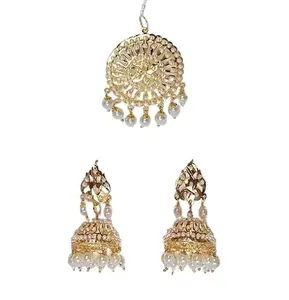 RN Indian Maang Tikka Earrings Set