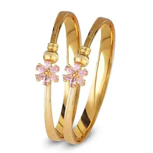 VFJ VIGHNAHARTA FASHION JEWELLERY Vighnaharta Incredible adjustable Bangles for Women and Girls [VFJ1049BG2PCS]