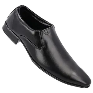 WALKAROO WF6005 Mens Formal Shoe for Office Wear - Black