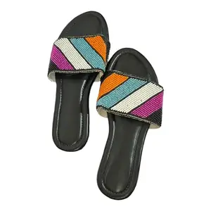 ROSH Womens Flats Fashion Sandal Slippers | Casual Party Ethnic & Office Wear | Ladies Slides | Stylish footwear for Girls (7)