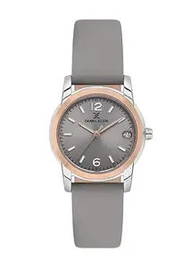 Daniel Klein Grey Premium Women's Analog Watch With Leather Strap - DK.1.13822-6